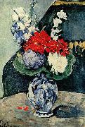 Paul Cezanne Stilleben, Delfter Vase mit Blumen oil painting reproduction